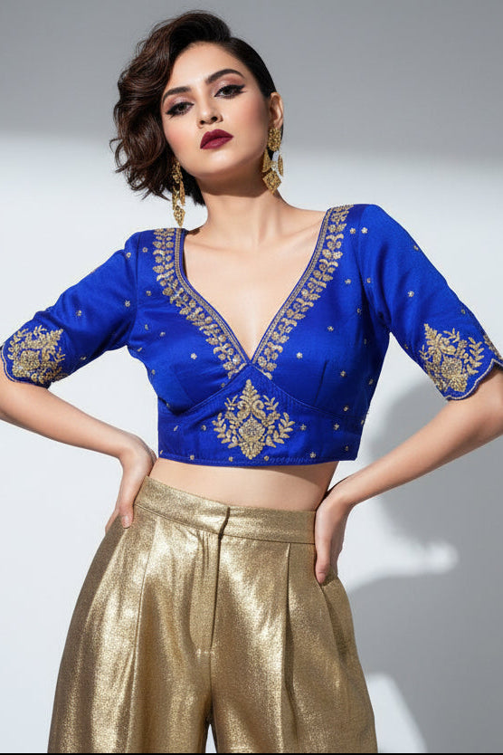 The Empress Gilded V-Neck Blouse