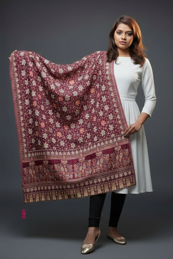 Cozy Warmth- Shawl Collection(Maple Leaf Design)