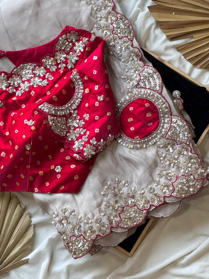 Desert Beauty Partywear Designer Satin Silk Saree