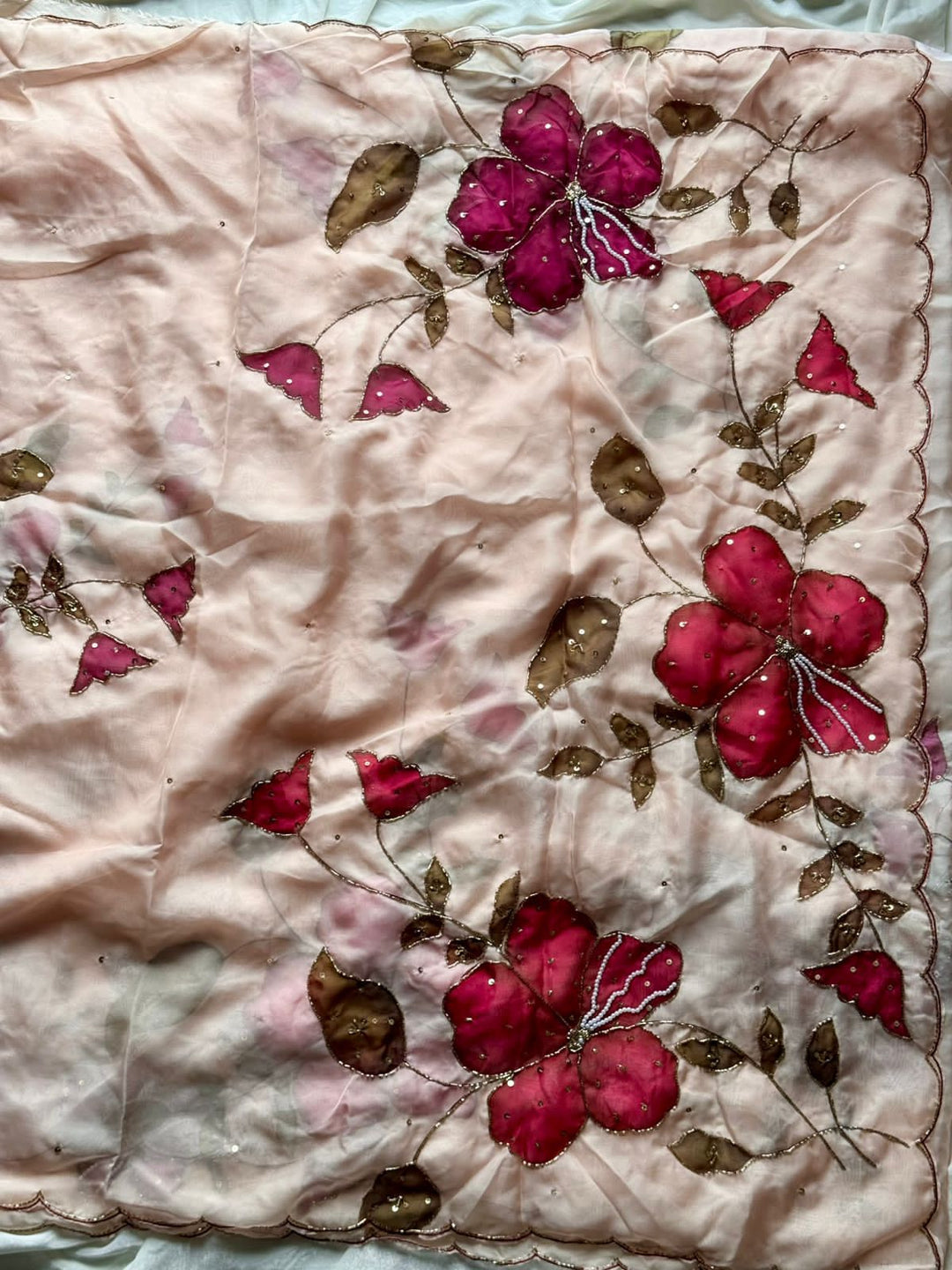 Hidden Heart Fancy Partywear Silk Saree