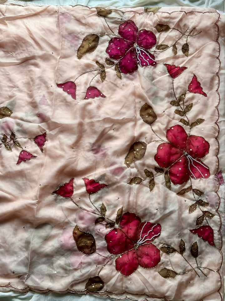 Hidden Heart Fancy Partywear Silk Saree