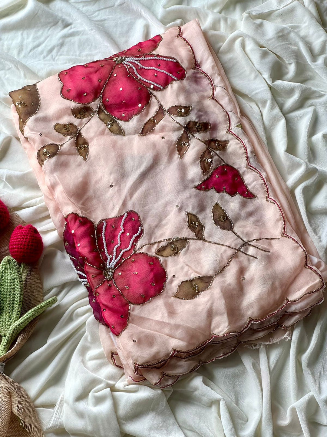 Hidden Heart Fancy Partywear Silk Saree