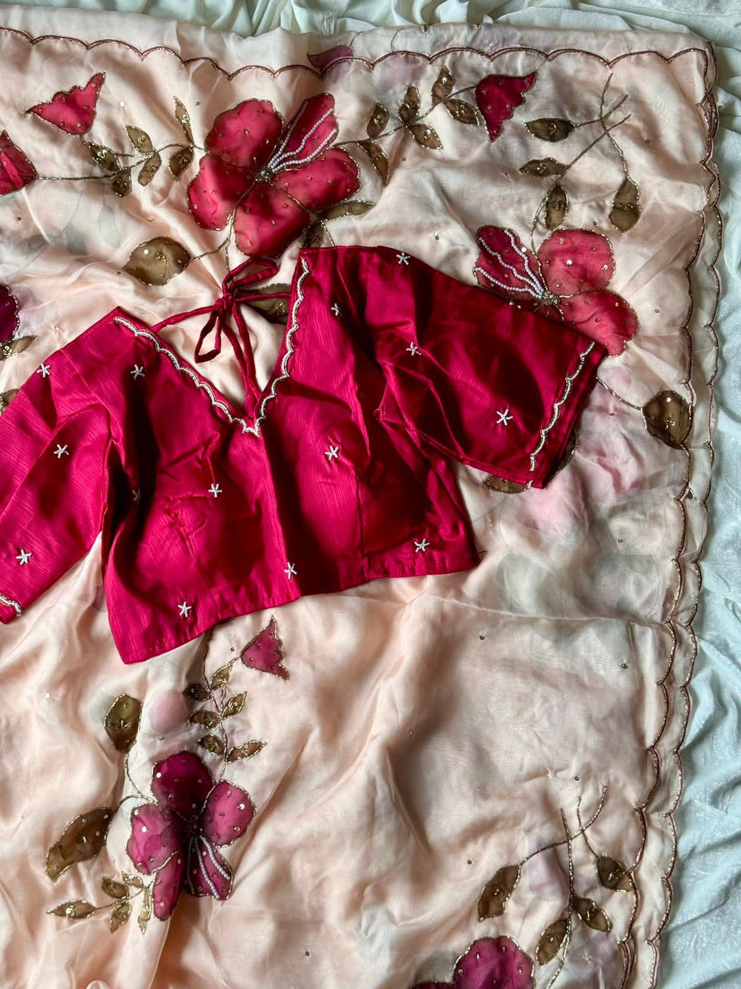 Hidden Heart Fancy Partywear Silk Saree