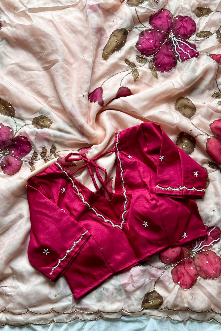 Hidden Heart Fancy Partywear Silk Saree