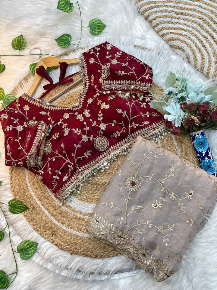 Shaam Rang Designer Partywear Sequins Satin Silk Saree