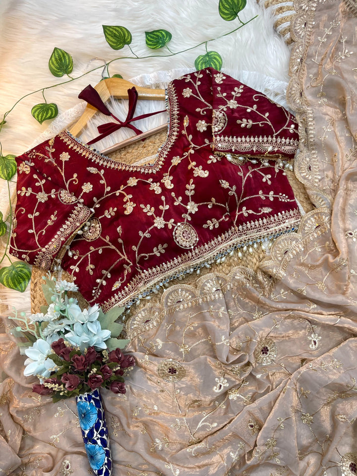 Shaam Rang Designer Partywear Sequins Satin Silk Saree