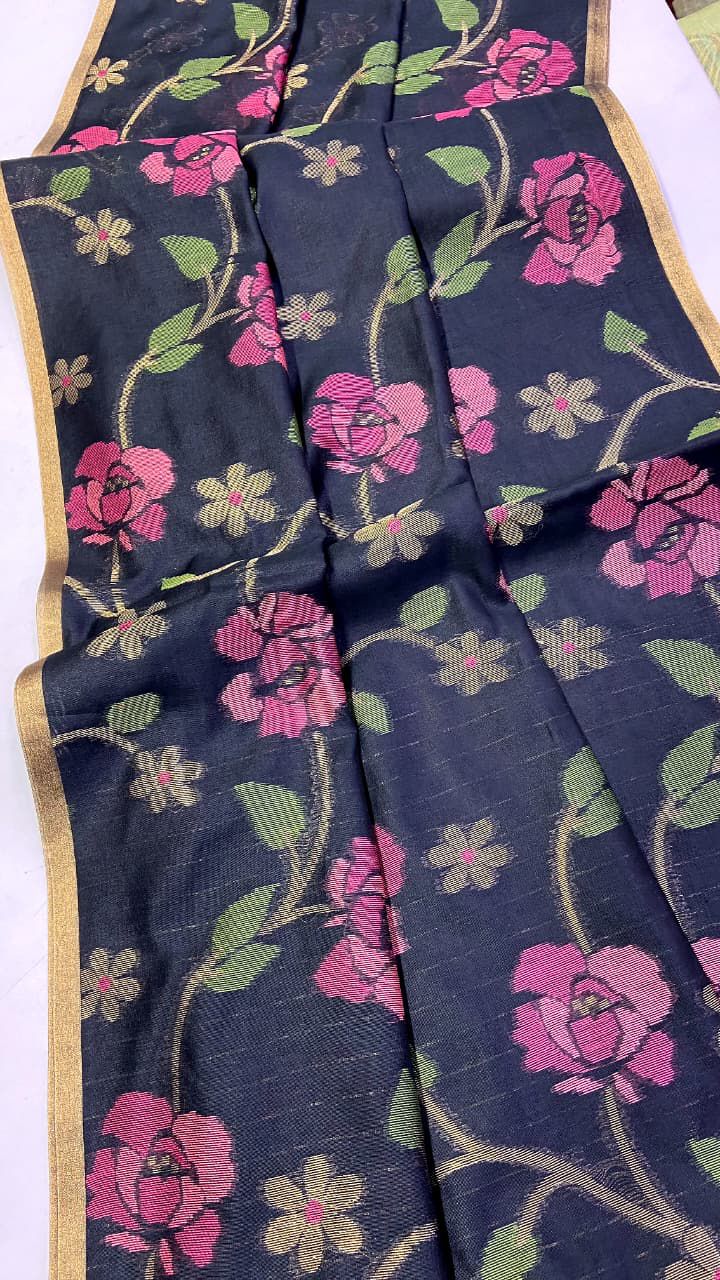 Weave Ritual Cotton Jamdani Designer Saree