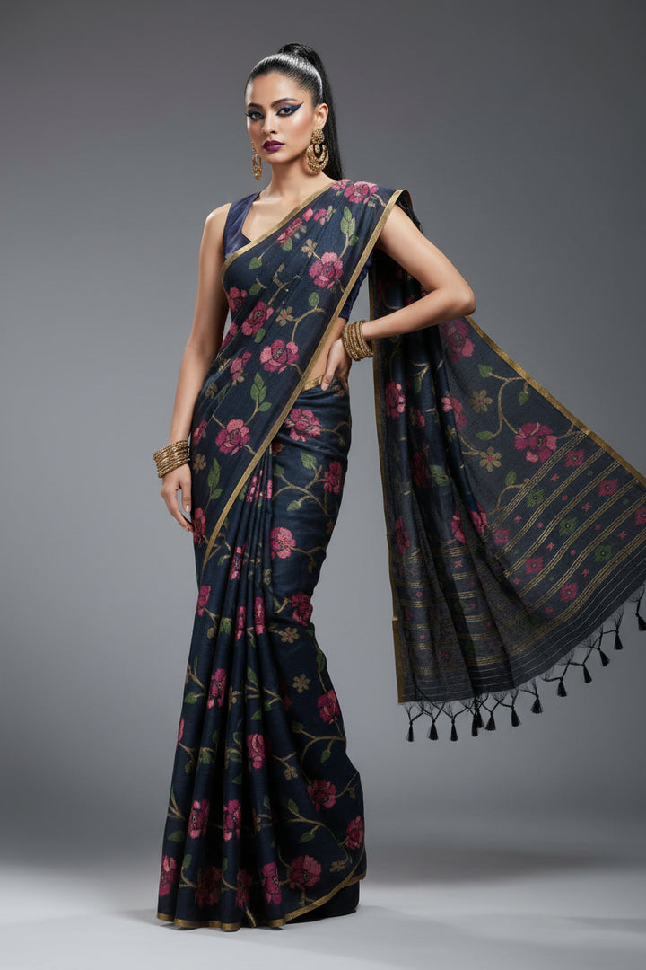 Weave Ritual Cotton Jamdani Designer Saree