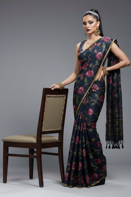 Weave Ritual Cotton Jamdani Designer Saree
