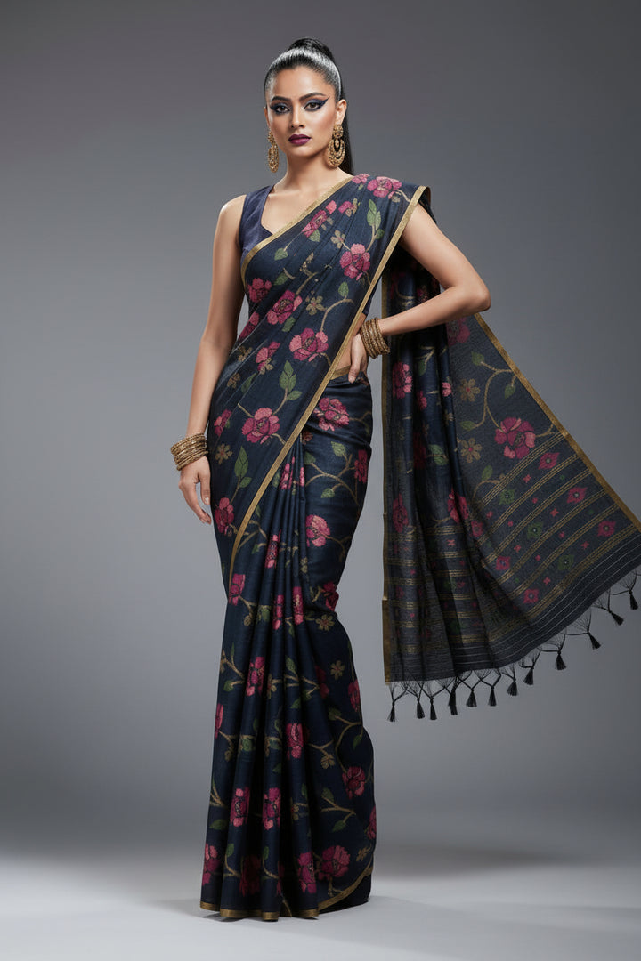 Weave Ritual Cotton Jamdani Designer Saree