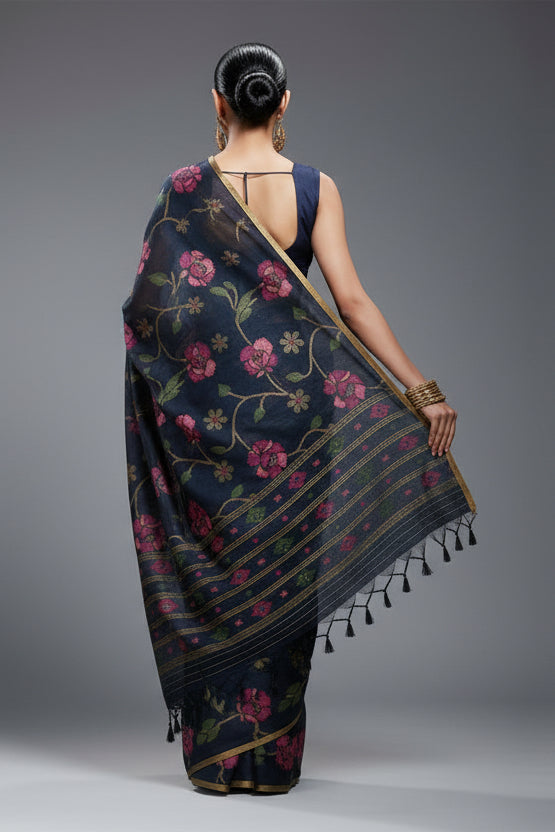 Weave Ritual Cotton Jamdani Designer Saree