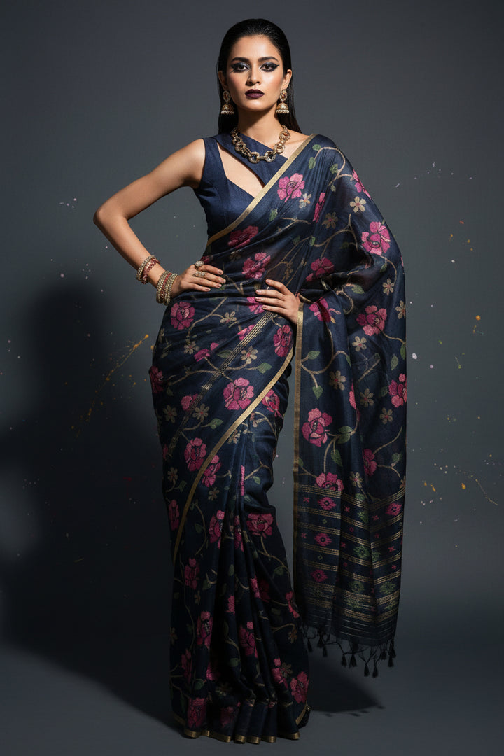 Weave Ritual Cotton Jamdani Designer Saree