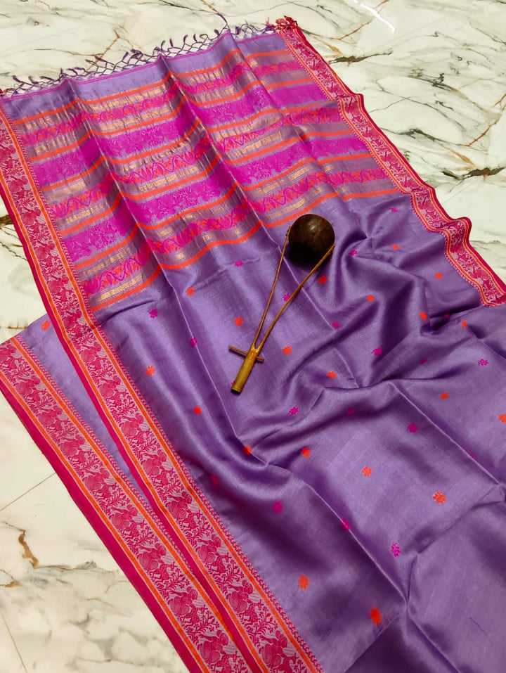 SMRITIKONA Pure Gacchi Tussar Silk Saree