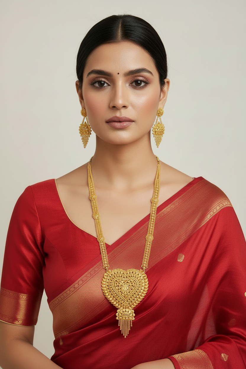 Golden Romance-Statement Necklace Set