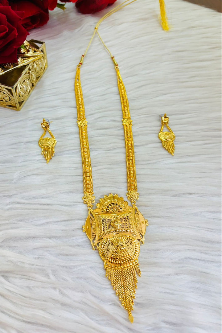 Golden Temptation-Statement Necklace Set