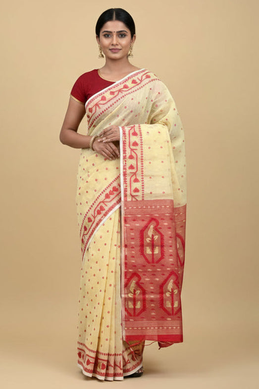 Nirob Prem Bengal Dhakai Jamdani Saree