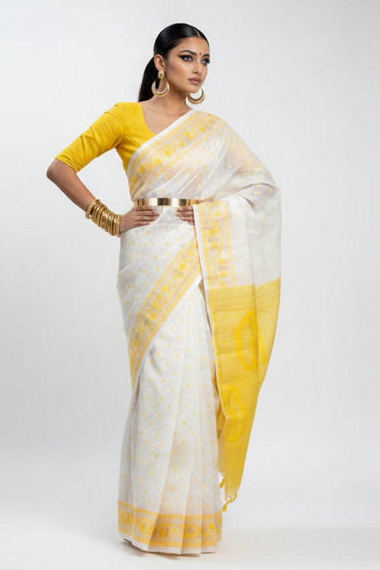 Nirob Prem Bengal Dhakai Jamdani Saree