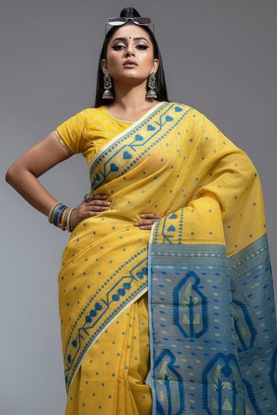 Nirob Prem Bengal Dhakai Jamdani Saree