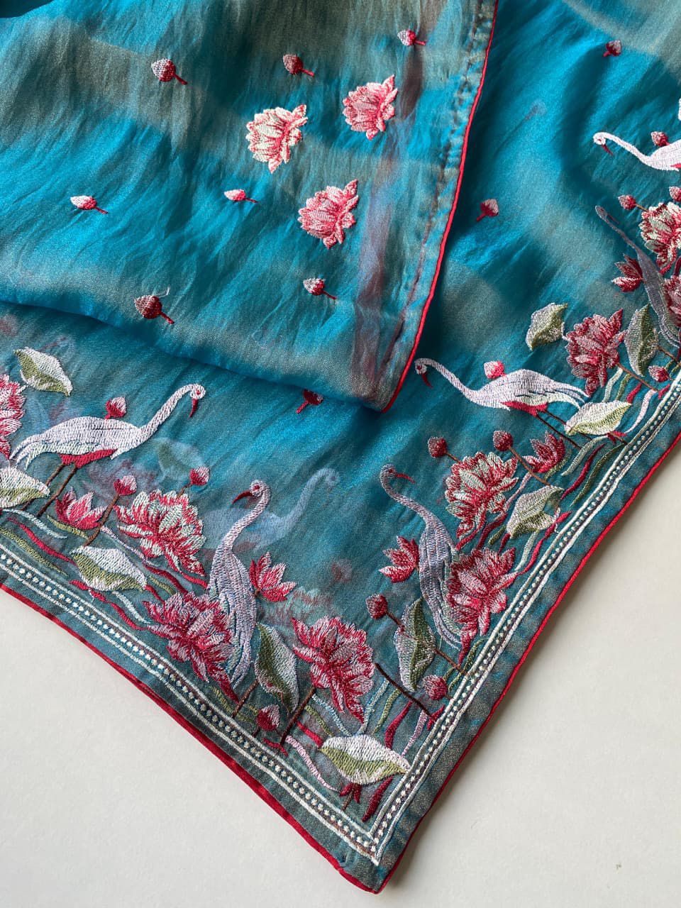 Secret Pulse Fancy Partywear Embroidery Silk Saree