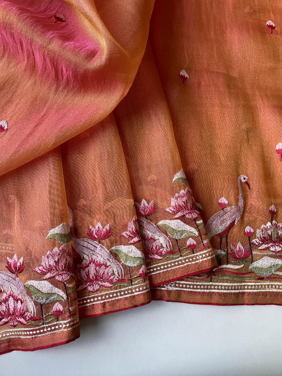 Secret Pulse Fancy Partywear Embroidery Silk Saree