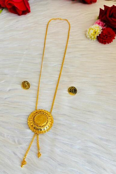 Ananta Gold Plated Gini Tie Chain With Pendant Set