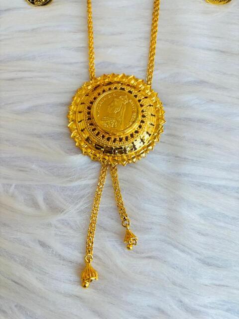 Ananta Gold Plated Gini Tie Chain With Pendant Set