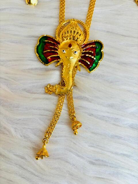 shri ganeshay namah(श्री गणेशाय नम)-Gold Plated Jewellery Set