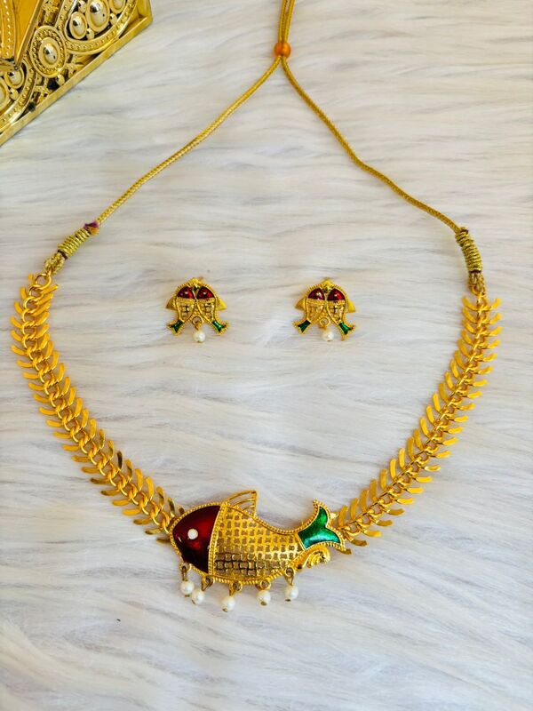 Jal Ki Rani(जल की रानी)-Gold Plated Necklace Set