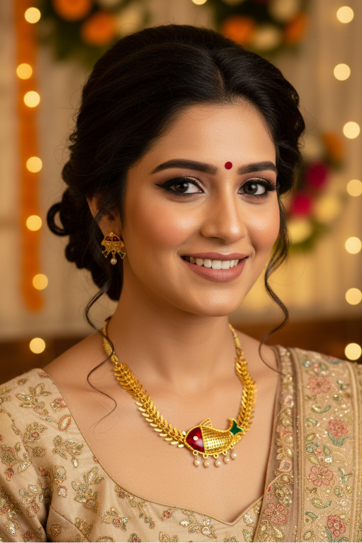 Jal Ki Rani(जल की रानी)-Gold Plated Necklace Set