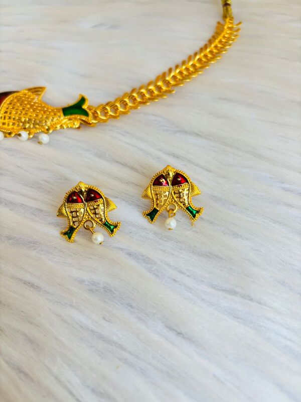 Jal Ki Rani(जल की रानी)-Gold Plated Necklace Set