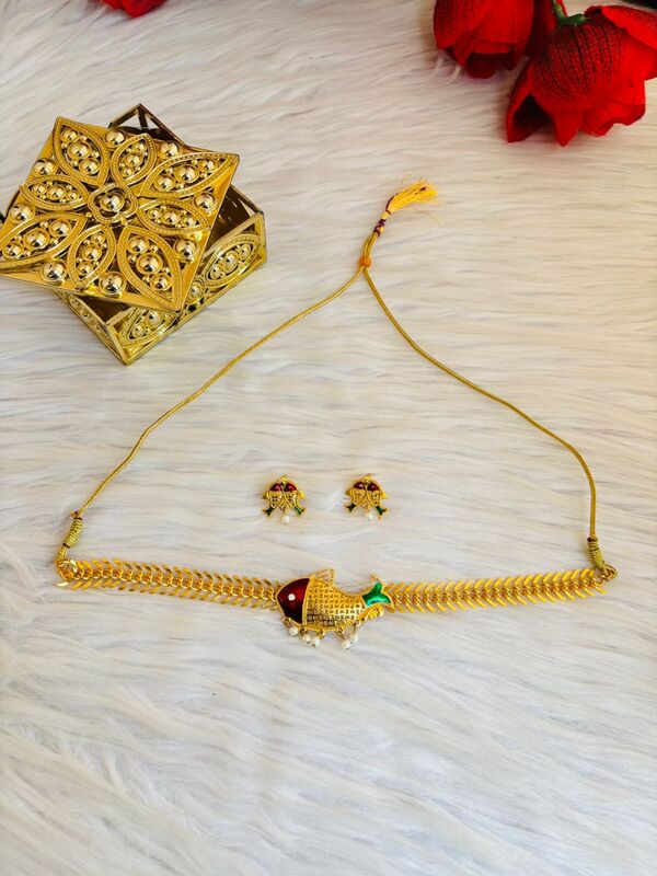 Jal Ki Rani(जल की रानी)-Gold Plated Necklace Set