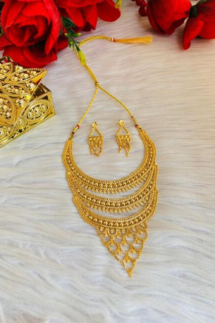 A Touch Of Shine-Statement Necklace Set(Jewellery)
