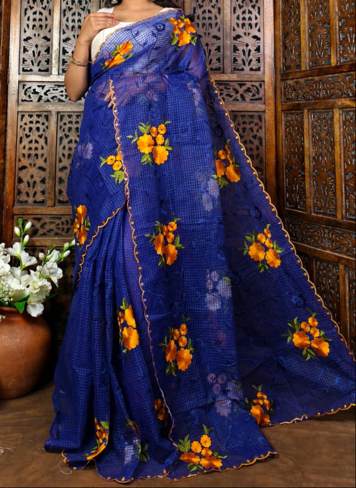 NabaTara Reshom Kota Embroidery Saree
