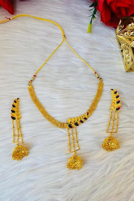 Navratna Jhumki Haar - Necklace Set