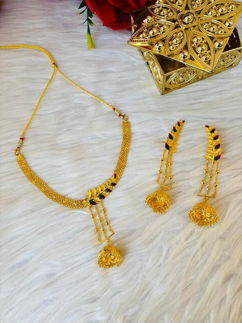 Navratna Jhumki Haar - Necklace Set