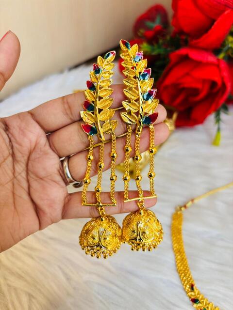 Navratna Jhumki Haar - Necklace Set