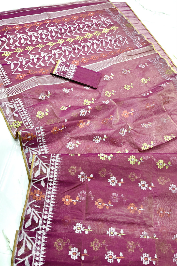 Chandralok Dhakai Jamdani Saree