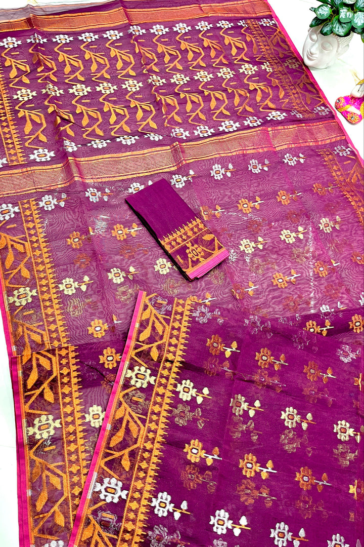 Chandralok Dhakai Jamdani Saree