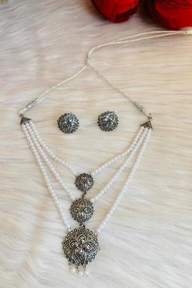 Moonlit Pearl -Oxidized Checker Set