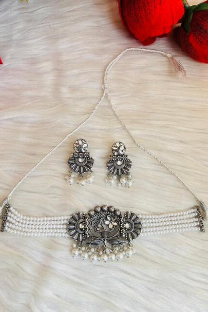 Pearl Eclipse-Oxidized Checker Set