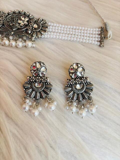 Pearl Eclipse-Oxidized Checker Set