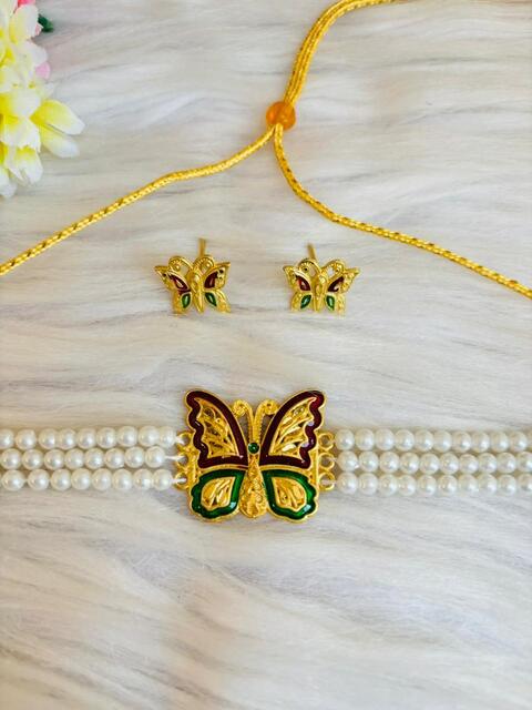 Shringar-Gold Plated Chocker Set