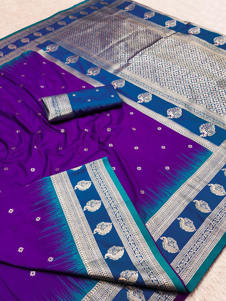 Silvershine Banarasi Soft Silk Saree