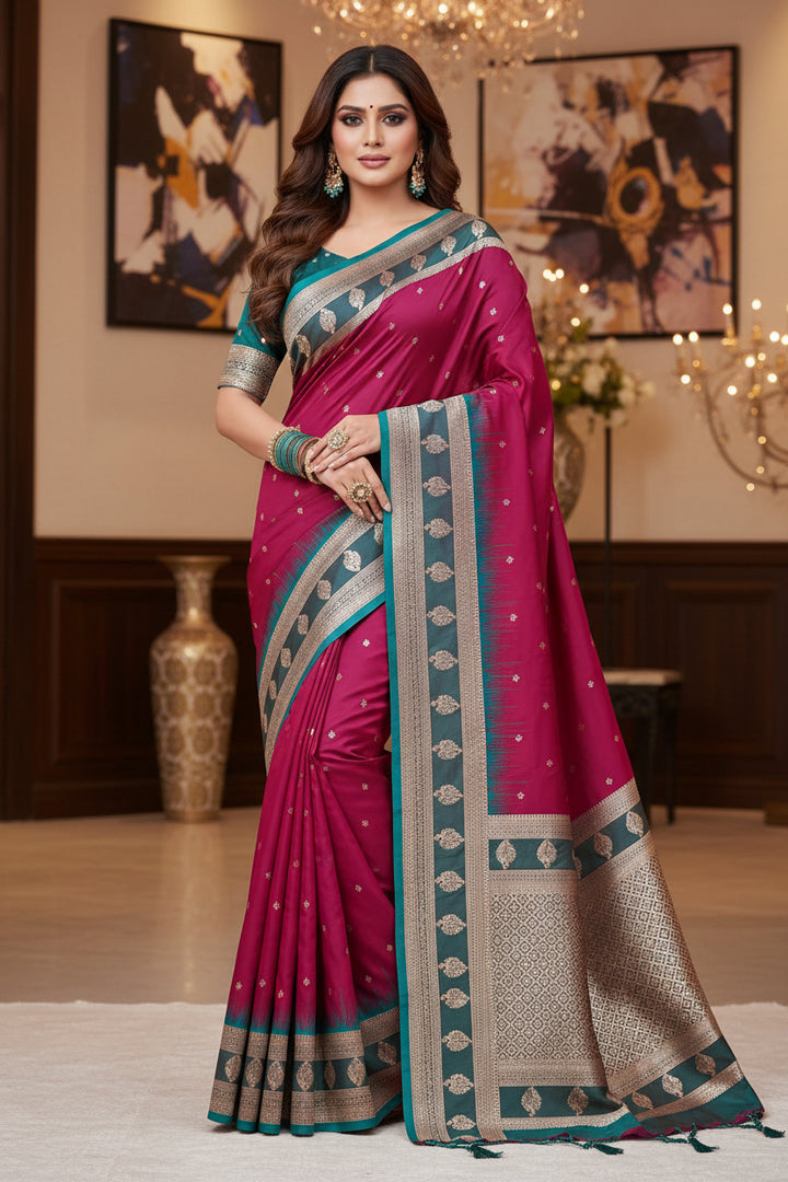 Silvershine Banarasi Soft Silk Saree
