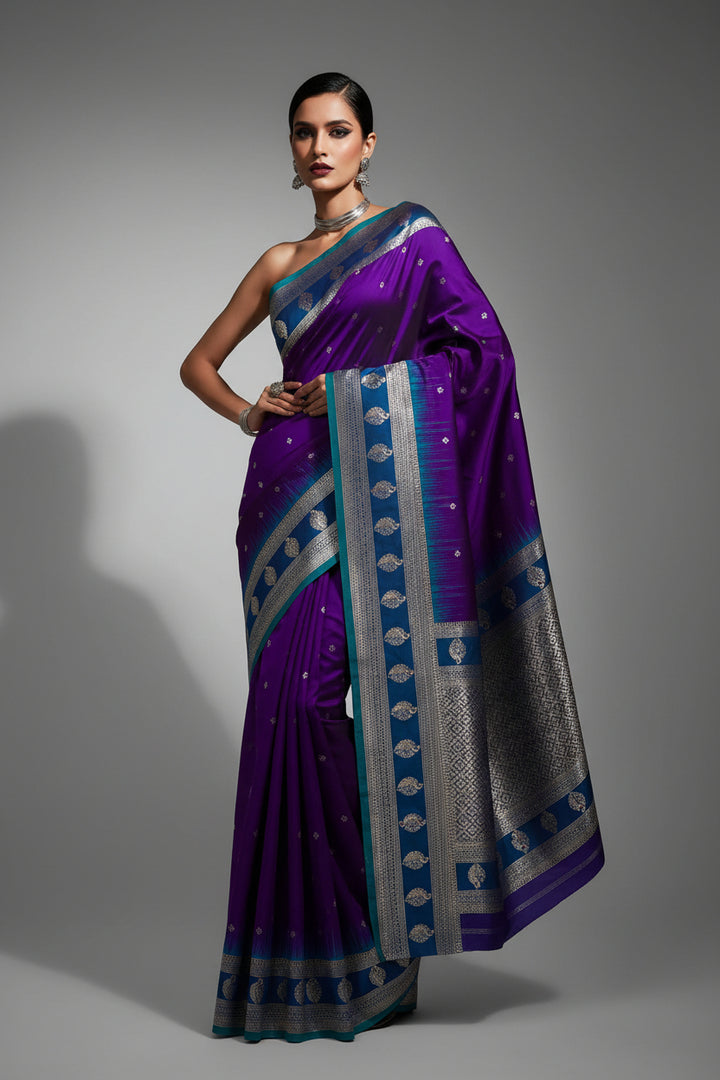 Silvershine Banarasi Soft Silk Saree