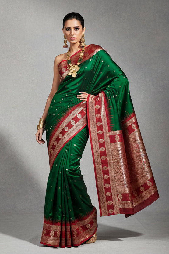 Silvershine Banarasi Soft Silk Saree