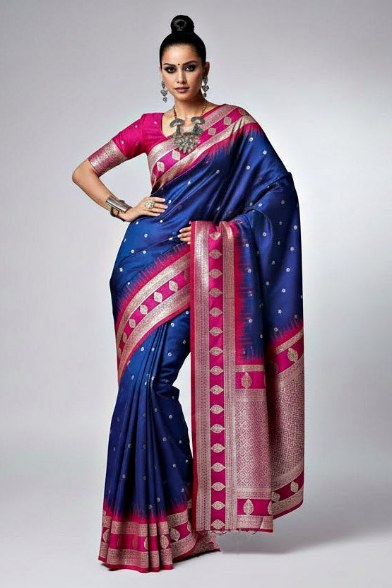 Silvershine Banarasi Soft Silk Saree