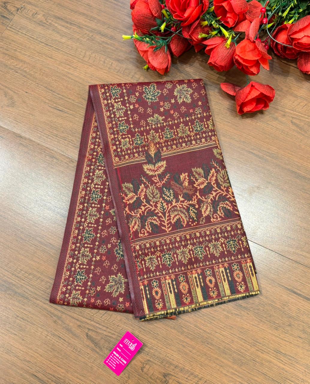 Cozy Warmth- Shawl Collection(Maple Leaf Design)