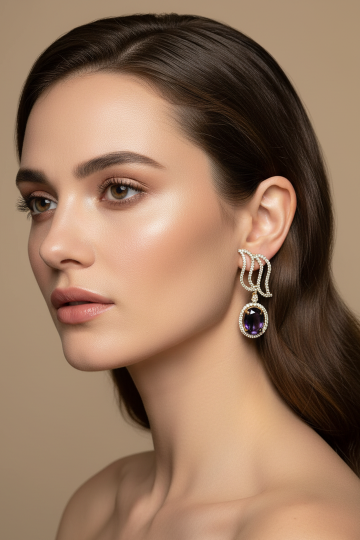 Star Of The Night-AD Setting Earrings