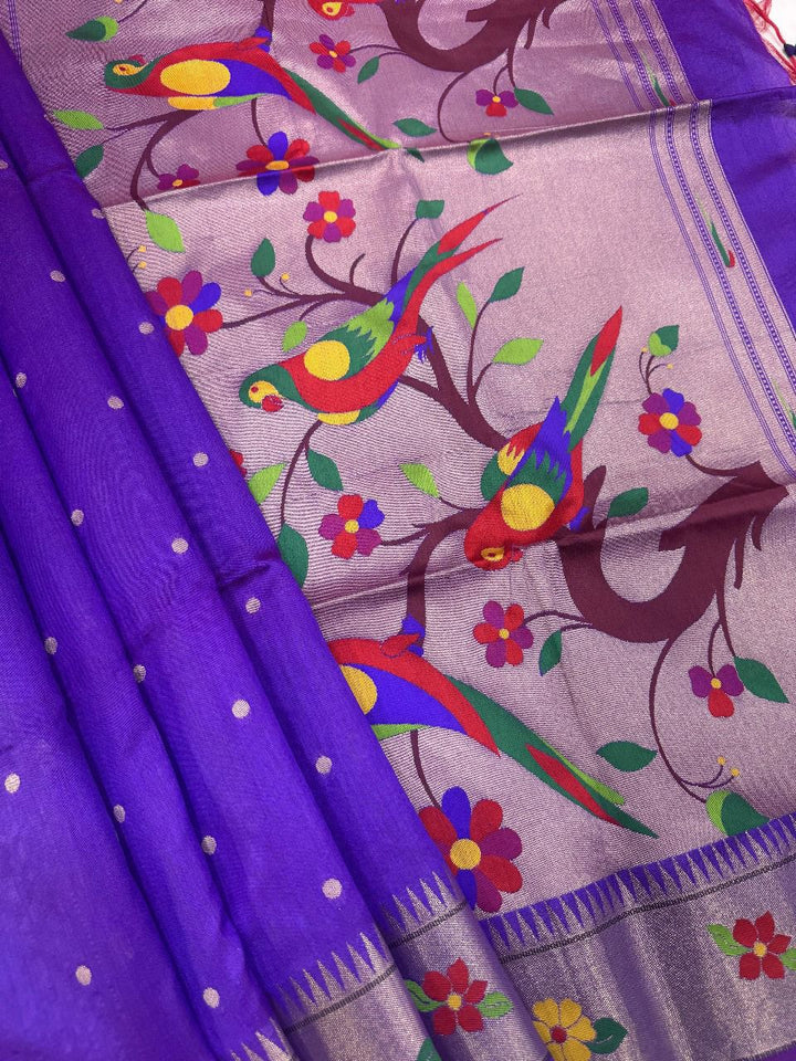 Vanya Kanti Paithani Style Tussar Silk Saree